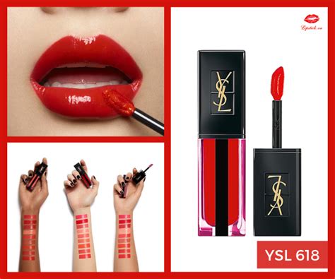 ysl 618 wet vermilion|YSL Water Lip Stain Swatches and Review – Escentual.